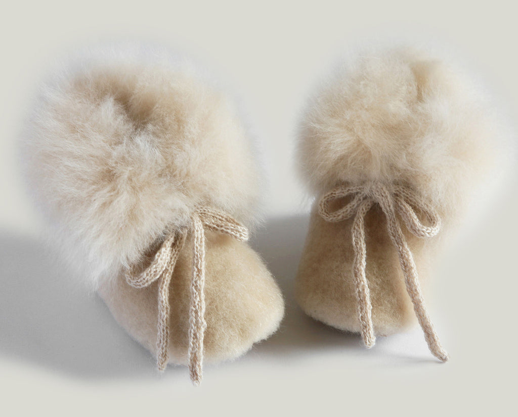 ALPACA FUR BABY/CHILD SLIPPER BOOTS